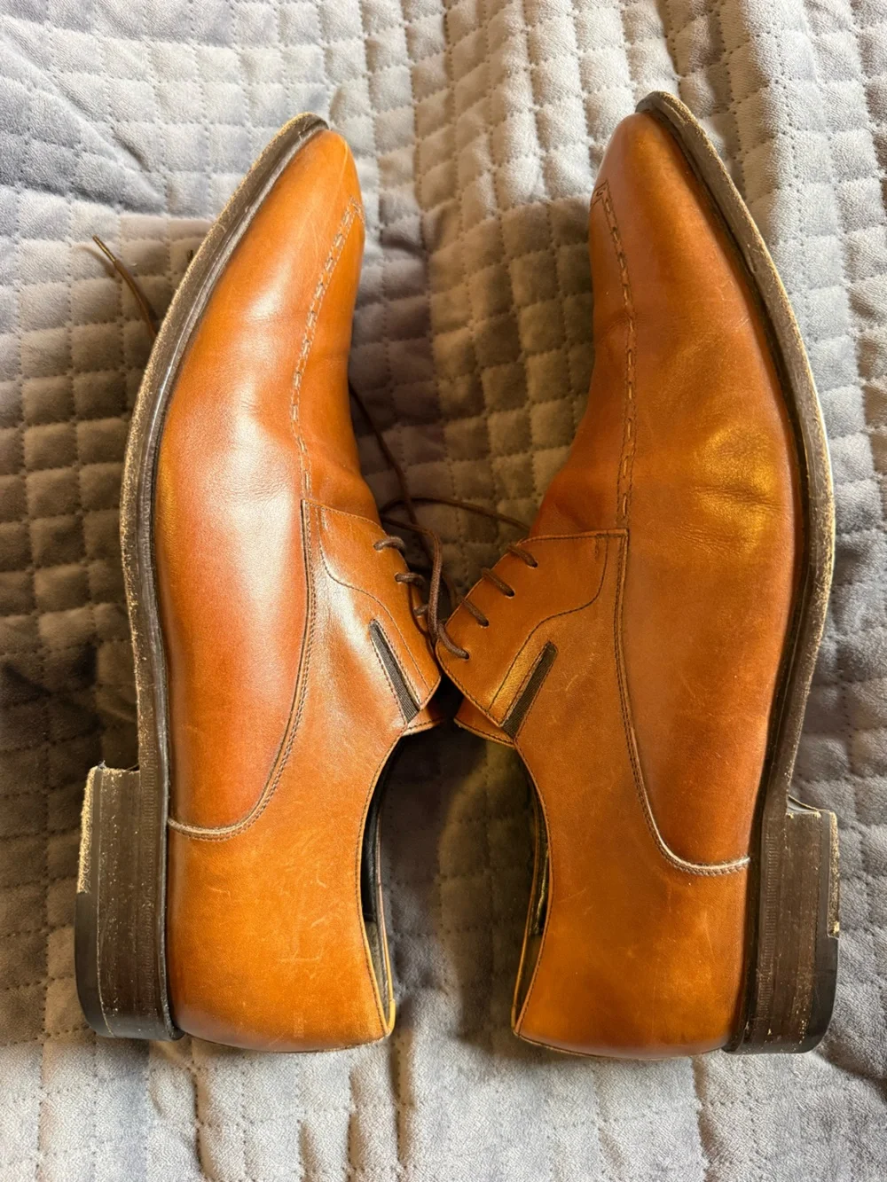 Men’s Luxury Bruno Magli RISKOR Leather Dress Shoes Italy - Size 10 Wide